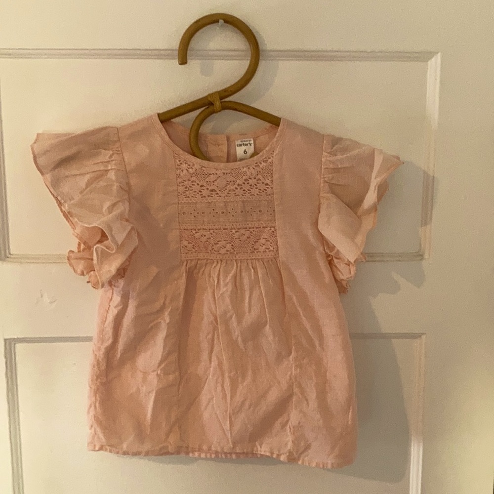 Carter’s Pink Ruffle Kid’s Top size 6